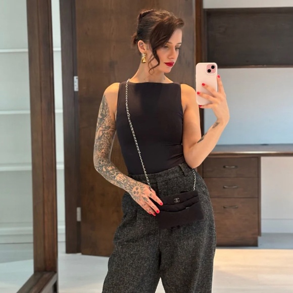 Authentic Pre-Owned Chanel Sac Wallet on Chain Black Jersey - Picture 7 of 11